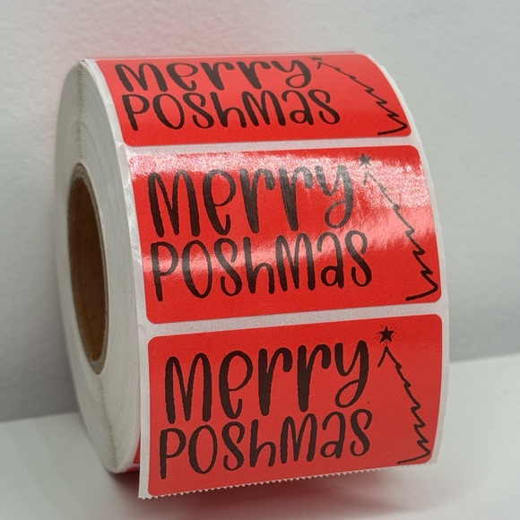 MERRY POSHMAS/THANK YOU STICKERS/CHRISTMAS STICKERS/SMALL BUSINESS/CHRISTMAS - Picture 13 of 15